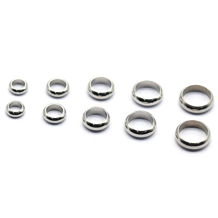 304L Stainless Steel Spacer Bead Rondelle Ring Bead Original Color Bracelet Accessories