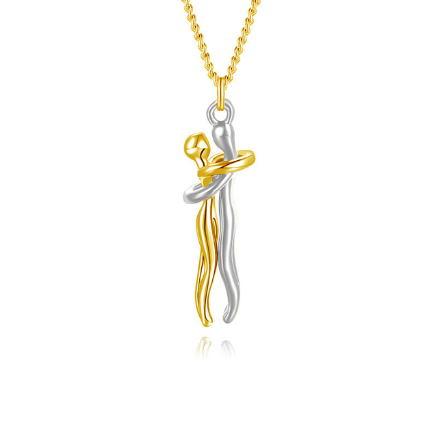 Hot Selling Hug Couple Necklace Personality Creative Villain Pendant Necklace Lovers Classic Gift Jewelry