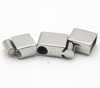 Shiny Silver 12X6mm Inner Size Stainless Steel Slide-in End Hook Magnetic Clasp for Flat Braided Leather Cord