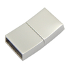 Matt Polish Stainless Steel Watch Clasp Buckle with Hole 13X3.5mm for Braid Leather