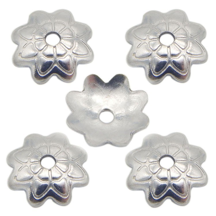 DIY Jewelry Accessories Supply Stainless Steel Pearl Receptacle Pearl Cap Holder Beaded Holder Hollow Cap Holder