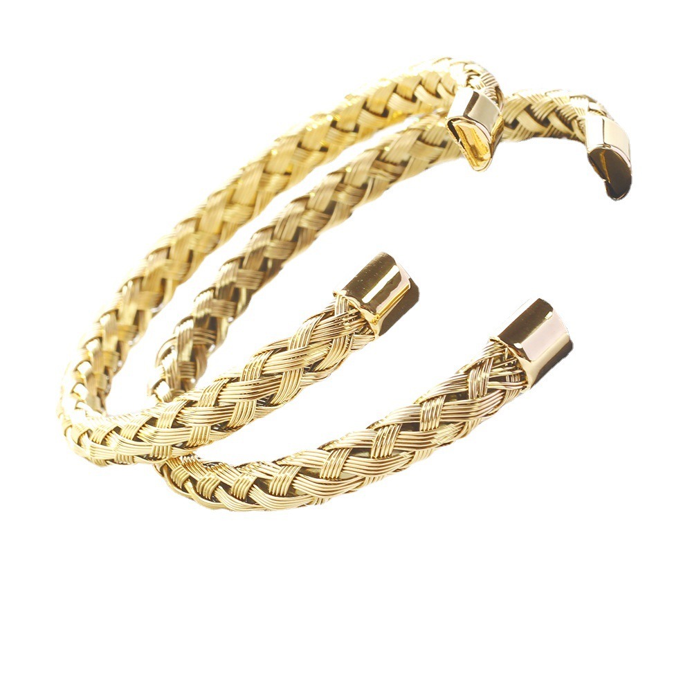 Braided Bracelet C-Opening High-Grade Titanium Steel Mesh Twisted Wire Bracelet