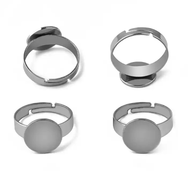 Wholesale Adjustable Stainless Steel Ring Base Blanks Jewelry Making