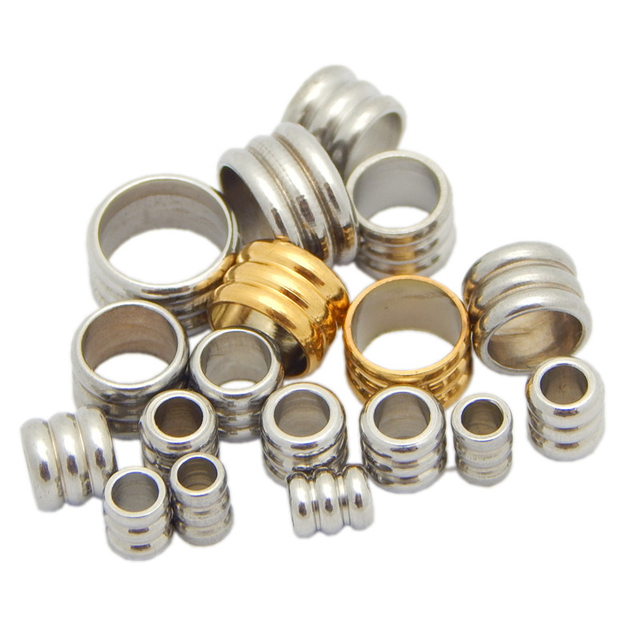 Stainless Steel Tube Spacers Beads for Necklace Bracelet Earring Making DIY