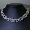 Hip Hop Cuban Chain Diamond Bracelet 8 Shape Men′s and Women′s Necklace Manufacturer