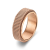 Wholesale Custom Fashion Jewelry 18K Gold Plated 8mm Spinner Stainless Steel Rings for Men
