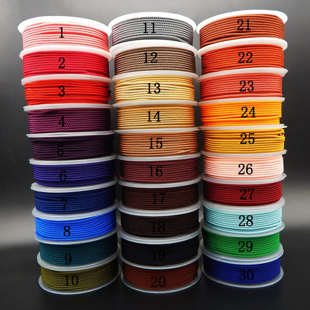 1.5 2.0 3.0 4.0mm Practical Multiple Colors Chinese Knot Cord Milan Line for Necklace Bracelet