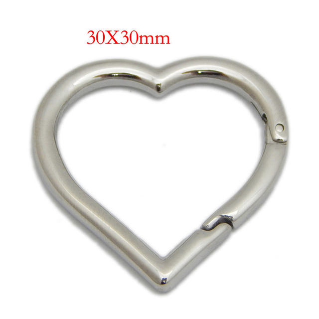 Heart Shaped Bracelet Necklace Snap Fastener Clasp for Leather Rope