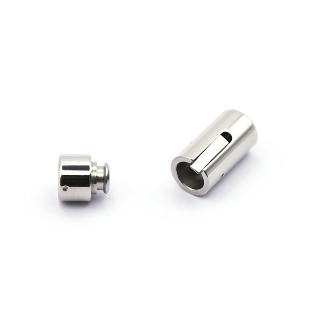 6mm 316lstainless Steel Snap Lock Straight Clasp for DIY Jewelry Accessories