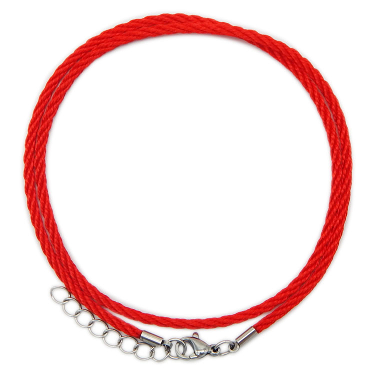 Stainless Steel Adjustment Extender Chain Tube Ends Caps Lobster Clasp for Leather Cord Bracelet