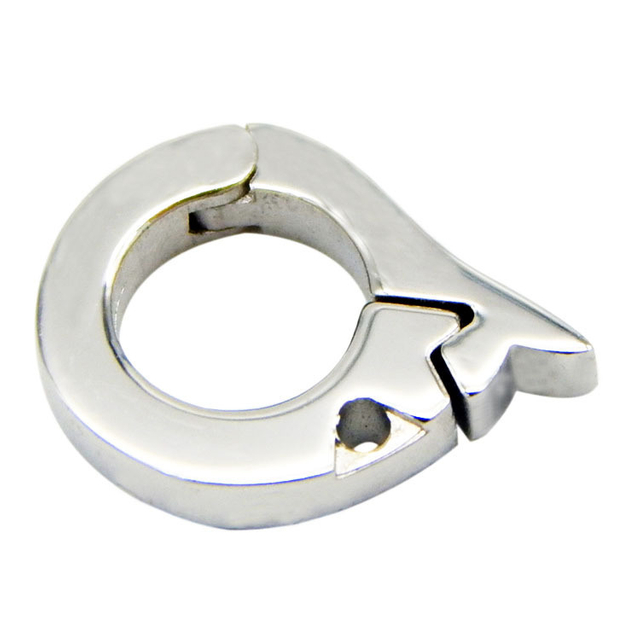 Jewelry Accessories 11X8.5X2mm Stainless Steel Connect Positioning Buckle with 5mm Inner Hole for Leather Bracelets and Necklace