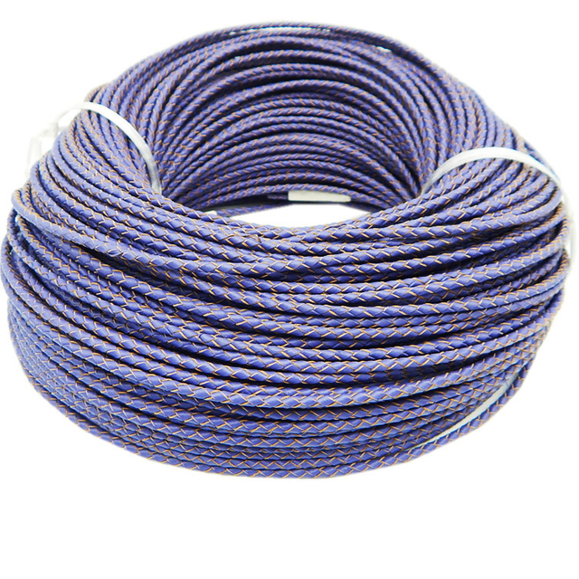 Six Colors Genuine Braided Leather Cord for Jewelry and Bag Rope