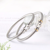 Stainless Steel Twisted Cable Bracelet Twist Chain with Hook Clasp Link Bracelets Cuff Bangle