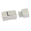 8X3mm European Personalized High Polish Stainless Steel Snap Clasps Findings for Flat Leather Cord
