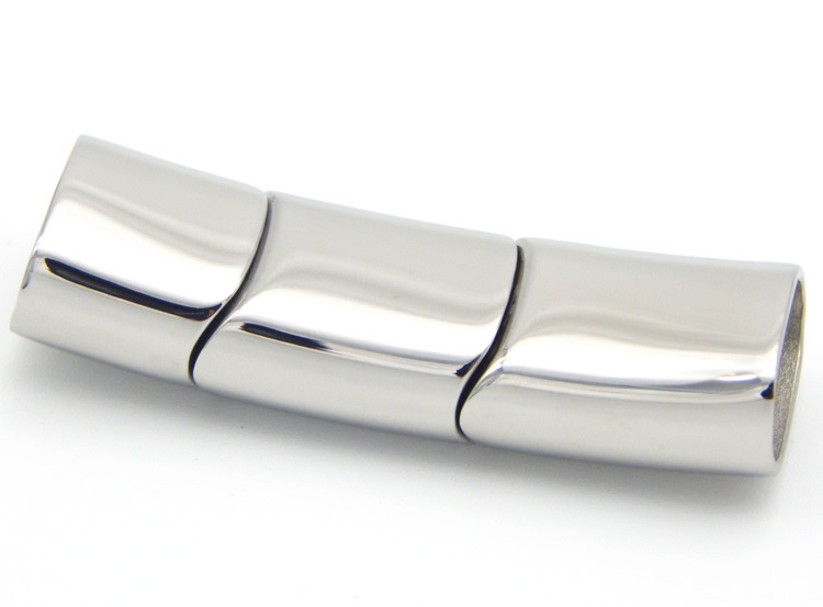 Unique Design 12X6mm Inner Size Stainless Steel Slide-in End Hook Magnetic Clasp for Flat Leather Jewelry Connectors