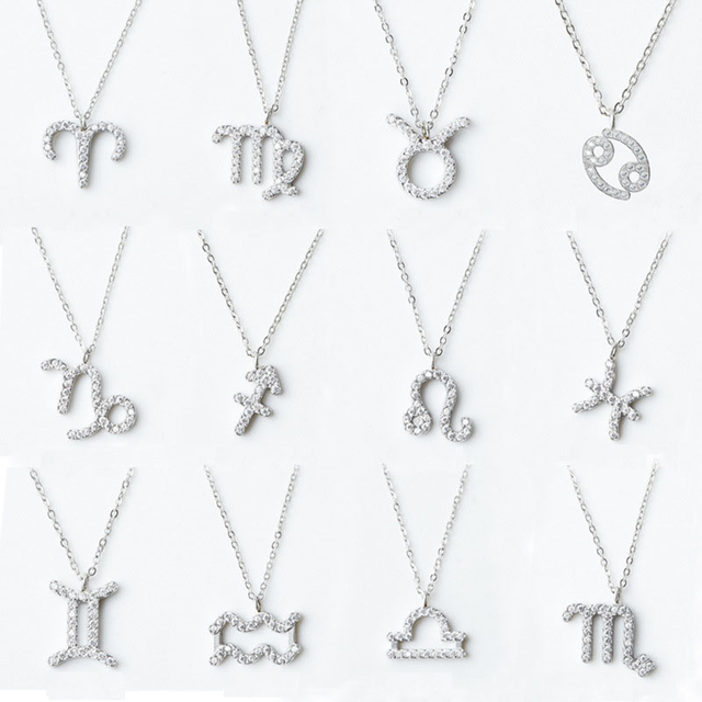 Gold Plated Stainless Steel Zodiac Sign Astrology Necklace Pendant Necklaces