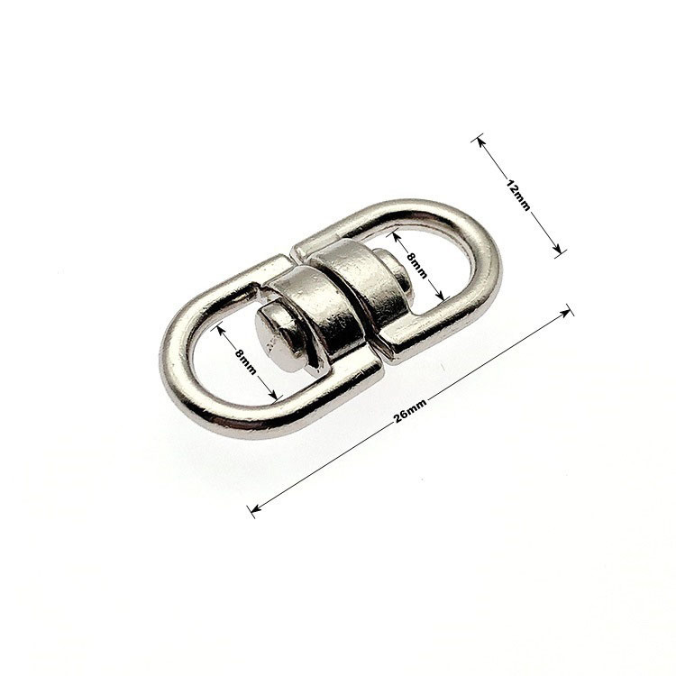 Nickel Plated Zinc Alloy 8 Shaped Double Ended Eye Swivel Hook