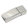 Popular 316L Stainless Steel Silver/Matt Silver Laser Logo Flat Clasp 12X6mm with Srews to Fix The Leather Cord