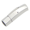 Accept Laser Printing DIY Logo 316 Stainless Steel Push Snap Button Rectangle Clasp for Leather Cord Bracelet Jewelry Findings
