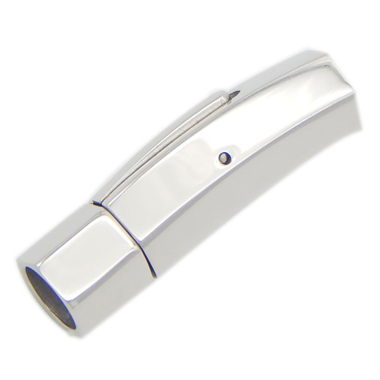 Accept Laser Printing DIY Logo 316 Stainless Steel Push Snap Button Rectangle Clasp for Leather Cord Bracelet Jewelry Findings