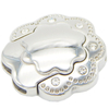 Flower Design Decoration Multi Strands 14.5X2.2mm Flat Leather Stainless Steel Jewellery Clasps