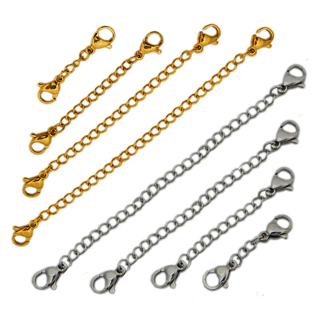 OEM Extended Tail Chain Lobster Clasps Chain DIY Necklace Jewelry Making Findings Extention Chain
