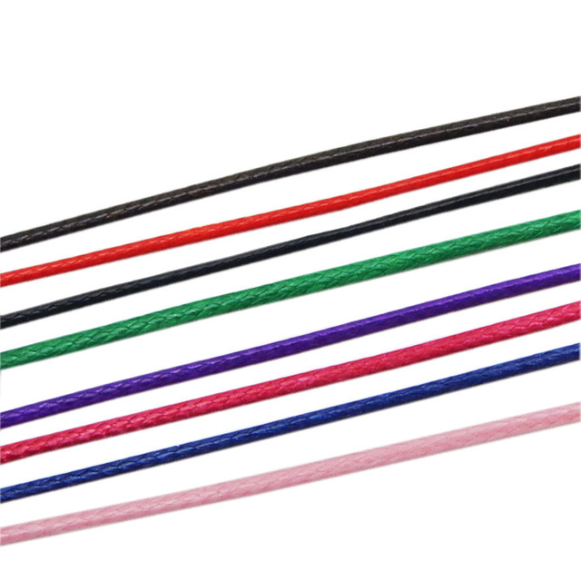 High Quality 100% Cotton Hang Tag Use Woven Endless Round Shape Wax Polyester Cord Thread