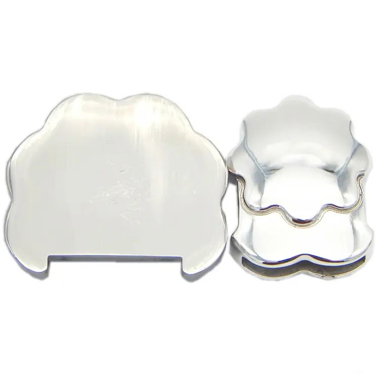 Flower Design 14.5X2.2mm Multi Strands Flat Leather Stainless Steel Jewellery Clasps