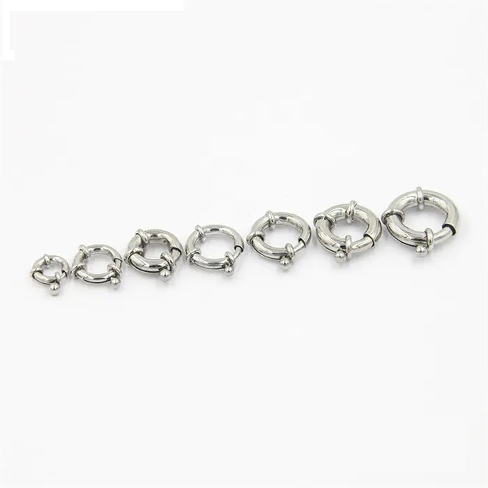 Bulk Spring Ring Clasp for Bracelets Jewelry Making, Stainless Steel Jewelry Findings Lobster Clasp 9-18mm