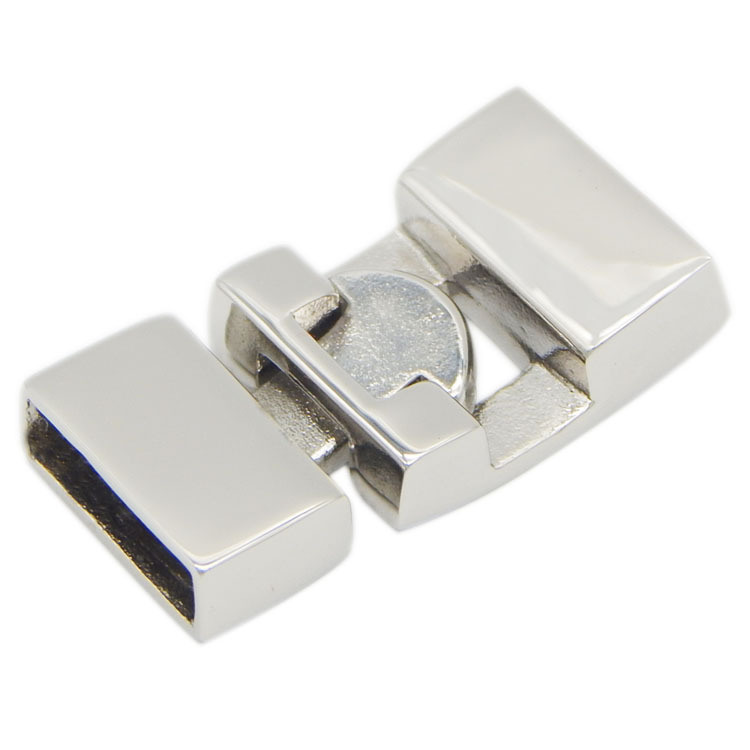 Best Seller 10.5X6.5mm Clasp Made of 100 Percent Real Stainless Steel for Regaliz Oval Licorice Greek Leather Cord