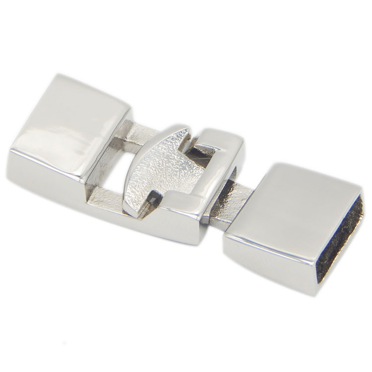 Best Seller 10.5X6.5mm Clasp Made of 100 Percent Real Stainless Steel for Regaliz Oval Licorice Greek Leather Cord