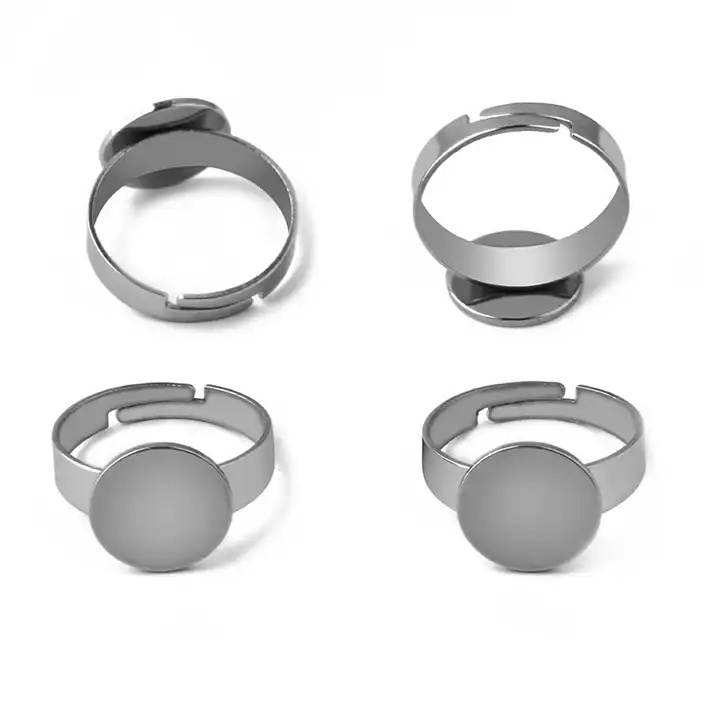 Wholesale Adjustable Stainless Steel Ring Base Blanks Jewelry Making