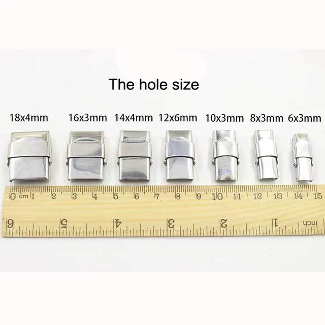 316L Stainless Steel Multi Size Leather Secure Clasp Good Price Best Sell Simply Flat Clasp
