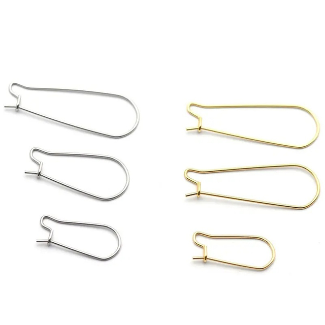 200PCS French Earring Loop Hoops Ear Wire Hook for Jewelry Making Findings DIY Earrings Settings Base Accessories Supplies