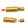 Gold Colors 3mm Stainless Steel Bamboo Joint Bracelet Clasp for Leather Rope DIY Accessories