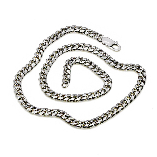 Wholesale Stainless Steel Cuban Link Chain Necklace Silver / Gold Cuban Necklace Chain for Men