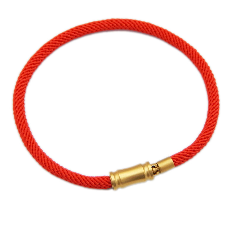 Gold Colors 3mm Stainless Steel Bamboo Joint Bracelet Clasp for Leather Rope DIY Accessories
