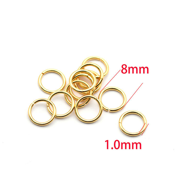 Hot Sale 1.0 to 2.5mm Premium 18K Gold Filled Open Closed Jump Rings for Jewelry Making Bracelet Necklace