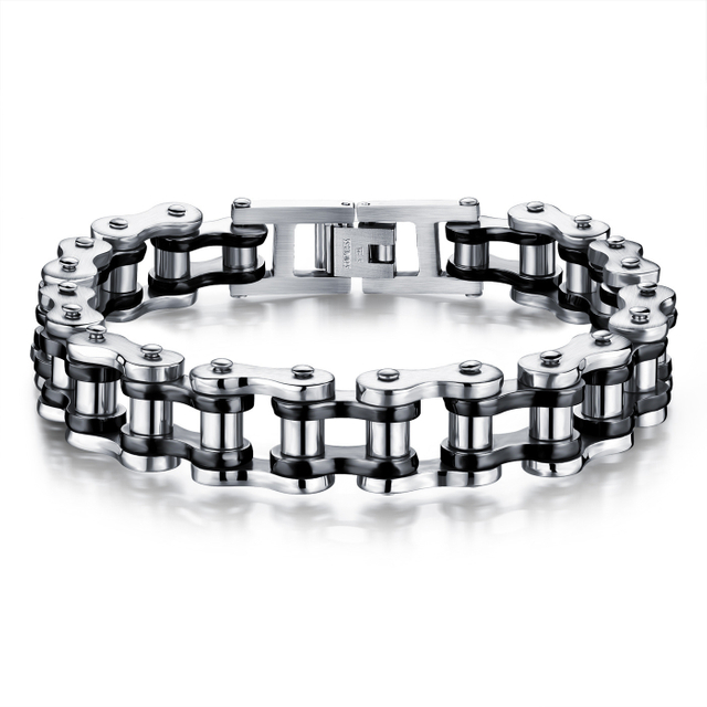 Factory Wholesale Trendy Mens Stainless Steel Bike Chain Bracelet for Sale