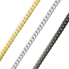 Fashion Stainless Steel 18K Gold Plated 5mm Side Embossed Snake Chain Necklace for Women and Men