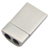 Double Inner Hole 3.5mm Half Round Shape Stainless Steel Magnetic Clasps for Leather Rope