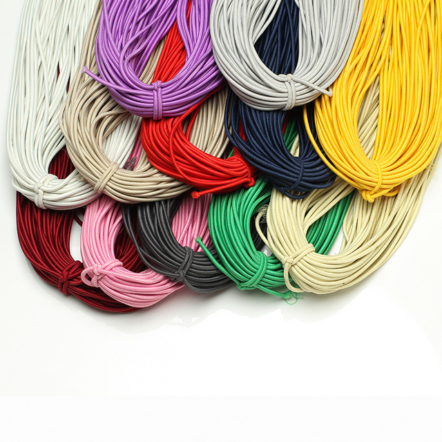 Factory Wholesale 2.5mm High Strength Colored Elastic Draw Cords for Clothing Accessories