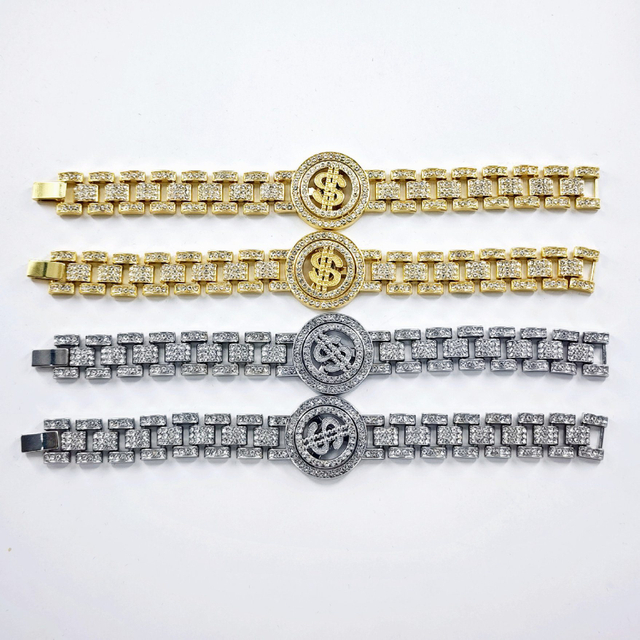 Hip Hop 16mm European and American Cuban Rhinestone Bracelet Men′s and Women′s Necklace