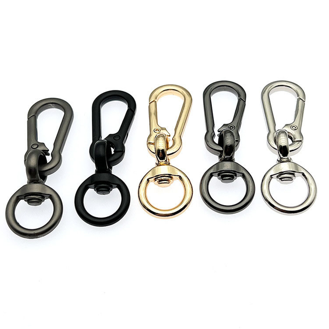 Wholesale Personalized Metal Car Keyring Zinc Alloy Luggage Hardware Strap Self-Locking Hook with O Ring