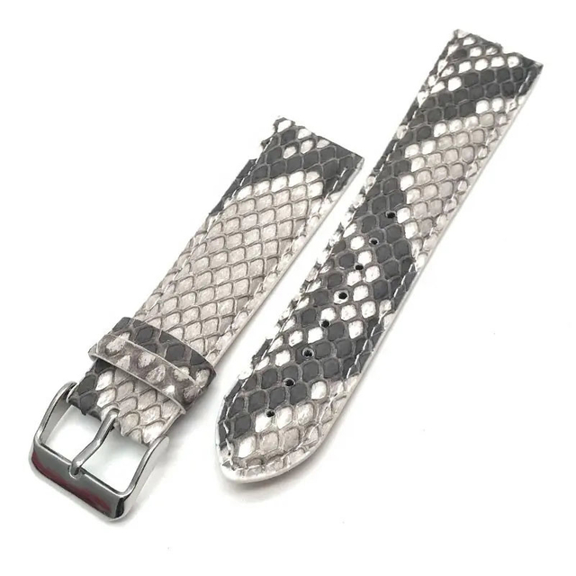 18mm 20mm 22mm Calfskin Genuine Stingray Python Leather Watch Band Strap