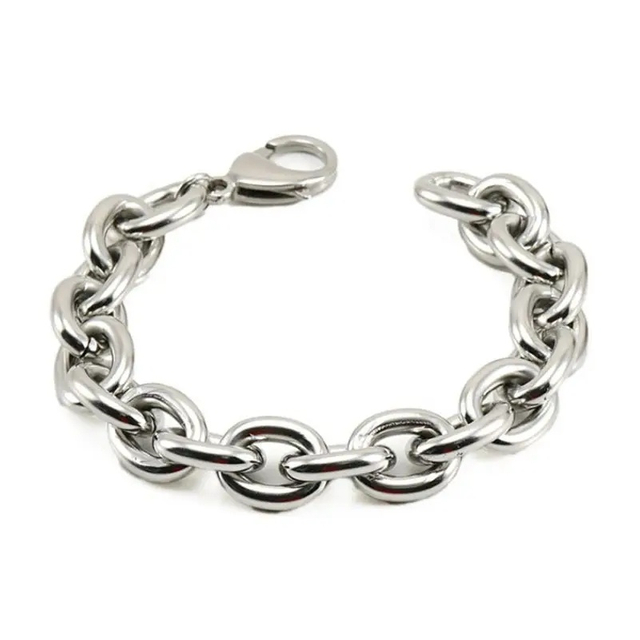 Fashion Jewelry 18K Gold Stainless Chain Necklace Jewelry Hip Hop Colar Cuban Gold Plated Chain Bracelet for Women Men