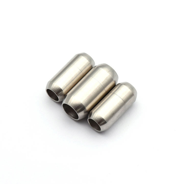 Hot-Selling Strong Magnet Flat Bead Clasp High-Grade Leather Rope Bracelet 316L Stainless Steel Buckle