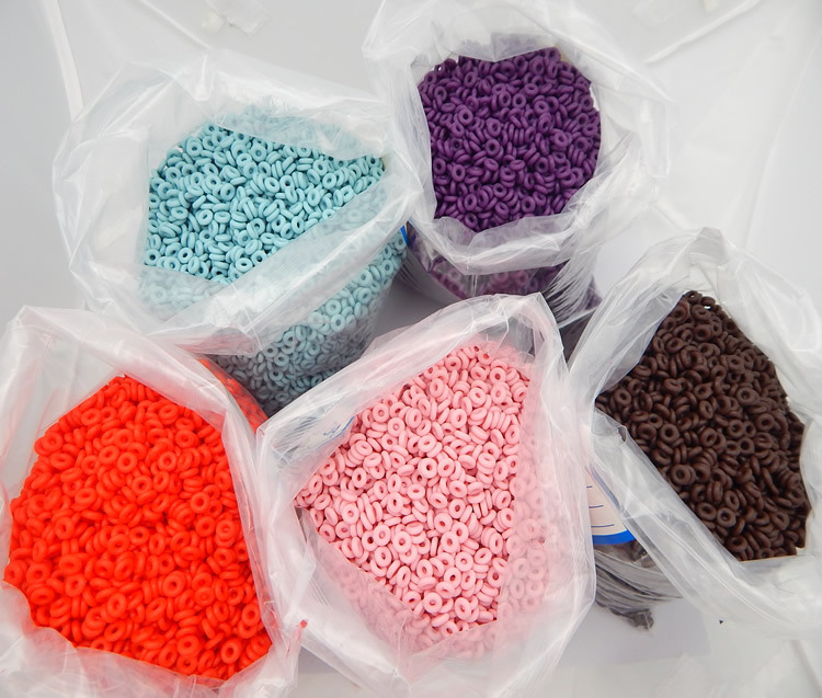 Rubber Stopper Spacer O Rings Jewelry Findings Making End Clasp Beads Gasket for Bracelet Necklace DIY Handmade Craft