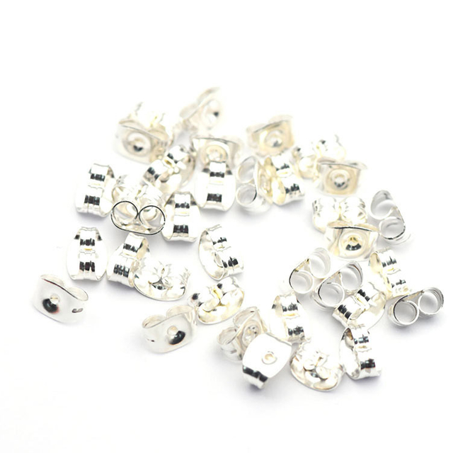 1000PCS/Lot Stainless Steel Earrings Back Stopper Ear Stud Butterfly Earrings for DIY Earrings Stud Pin Caps Jewelry Making