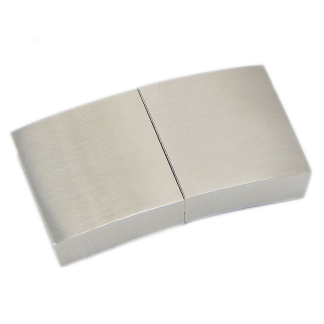 Wholesale China Jewelry Finding 14.5X3mm Shiny Surface 316L Stainless Steel Wide Leather Bracelet Cuff Clasp